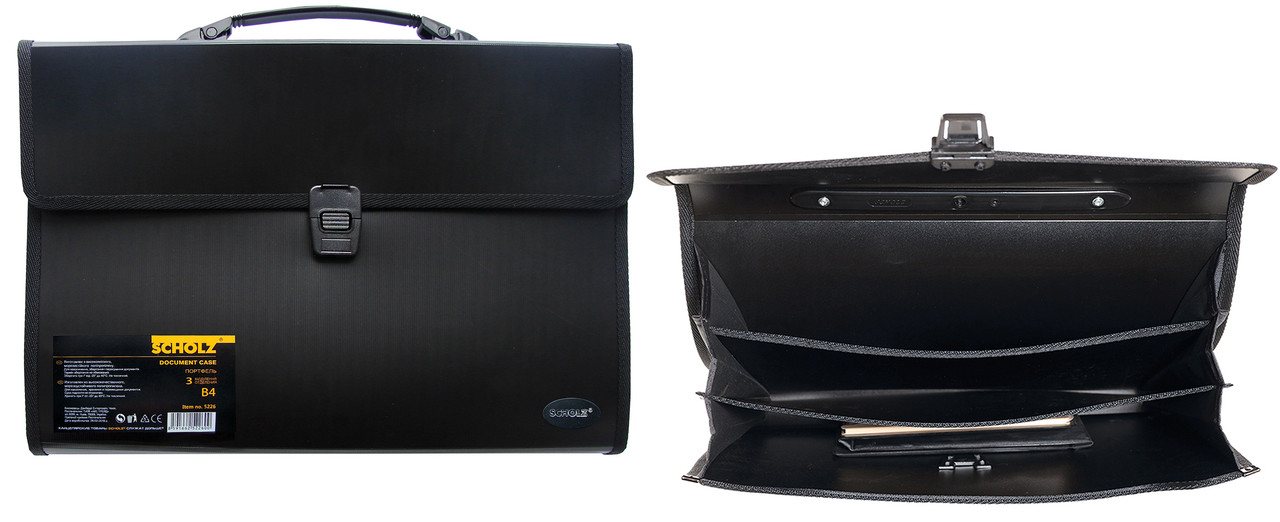 Портфель SCHOLZ (5226SCH), поліпропілен, 850мкм, B4, 300 аркушів, 3 відділення